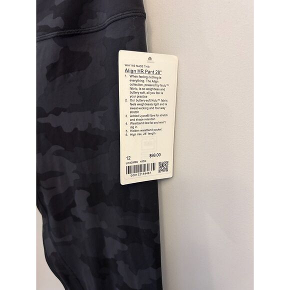Lululemon Align 28" size 12 Heritage 365 Camo Deep Coal Multi - Picture 5 of 5